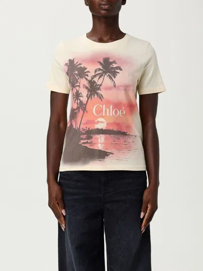 CHLOÉ T-SHIRT CHLOÉ WOMAN COLOR YELLOW,H14353003