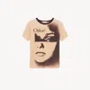 Shop Chloé Crew-neck Logo T-shirt In Cotton Jersey Orange Size L 100% Polyester