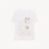 Chloé Cotton Crew Neck Graphic Short Sleeve T-shirt In White