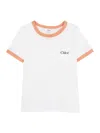 Chloé T-shirt Con Logo In White