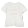 Chloé Logo-embroidered Cotton T-shirt In Cream