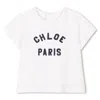 Chloé Logo-embroidered Cotton T-shirt In White