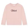 Chloé Langarmshirt Mit Slogan-print In Rosa