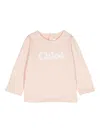 Chloé T-shirt Con Stampa In Rosa