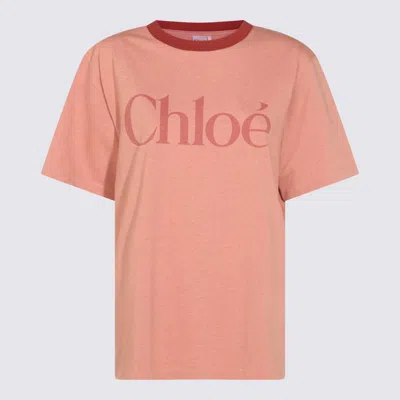 CHLOÉ CHLOÉ PINK COTTON T-SHIRT