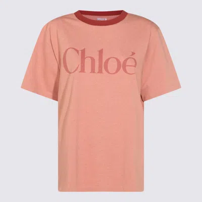 CHLOÉ CHLOÉ PINK COTTON T-SHIRT