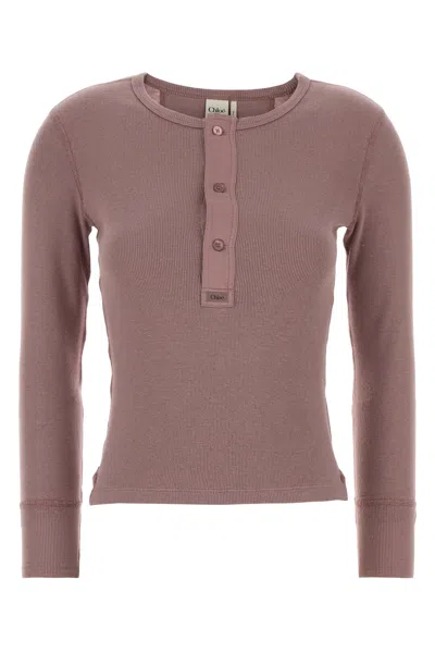Chloé Antiqued Pink Cotton T-shirt