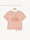 Chloé T-shirt Noué Fille Orange Taille 12 100% Coton In Orange