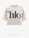 Chloé Women Cropped Boxy Logo T-shirt In White