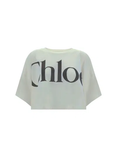 Chloé Oversize Cotton T-shirt In White