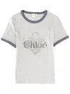 Chloé T-shirt With Logo In Gray