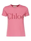 Chloé Logo-print Cotton T-shirt In Nude & Neutrals