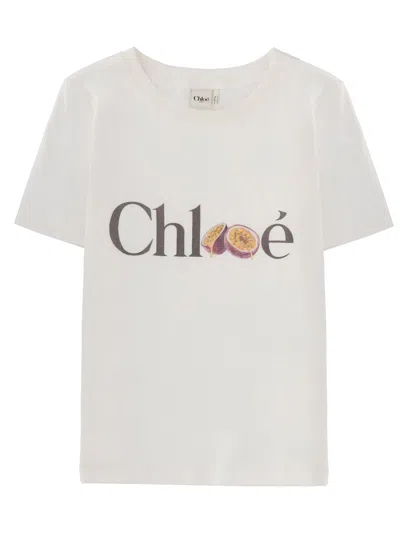 Chloé T-shirt With Logo In White