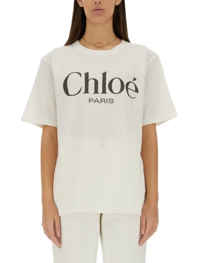 CHLOÉ T-SHIRT WITH LOGO