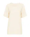 Chloé T-shirt With Round Neck And Short Sleeves In White