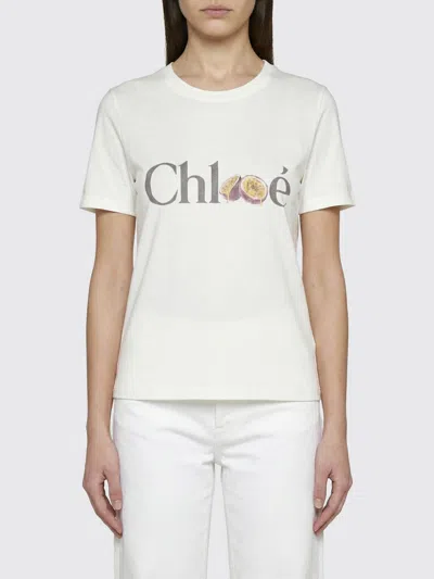 Chloé Passion Fruit Print Baby Fit Cotton Jersey T-shirt In White