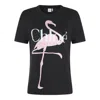 Chloé Chloe Flamingo Printed Cotton T-shirt In Black