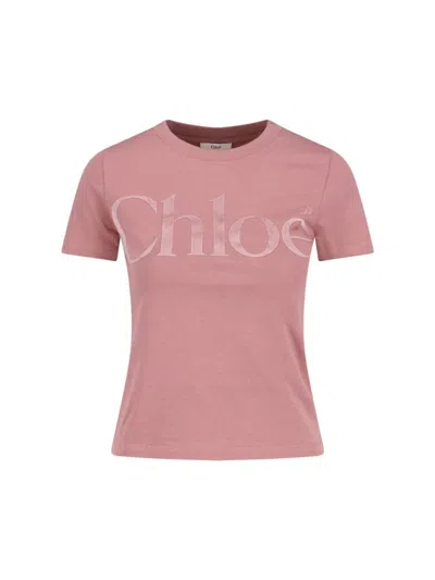 CHLOÉ CHLOÉ COTTON LOGO T-SHIRT