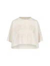 Chloé Biologic Cotton T-shirt With Frontal Logo Patch In White