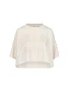 Chloé Biologic Cotton T-shirt With Frontal Logo Patch In White