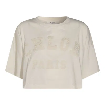 CHLOÉ CHLOÉ WHITE COTTON T-SHIRT