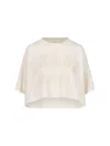 Chloé Biologic Cotton T-shirt With Frontal Logo Patch In White