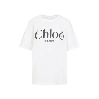 Chloé Chloe Logo T-shirt Women In White