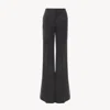 Chloé Striped Casual Pants In Gray