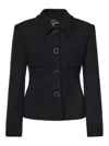 Chloé Tailored Boucl Wool Jacket In Black