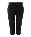 Chloé Tailored Wool Crepe Capri Pants In Black
