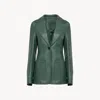 Chloé Single Button Blazer Leather Jacket Clothing In Multi