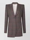 Chloé Tailored Jacket Longline Silhouette In Gray