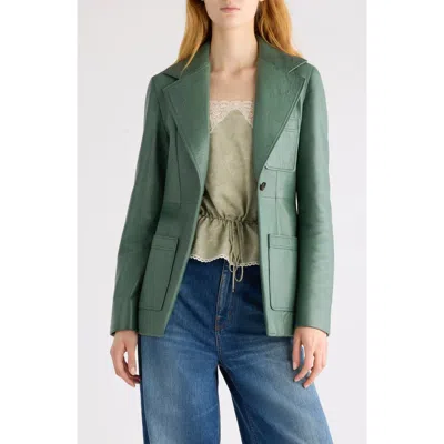 Chloé Tailored Leather Jacket In Green