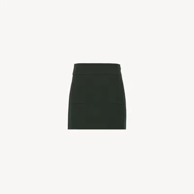 Chloé Mini-jupe Tailleur En Crêpe De Laine Femme Vert Taille 40 100% Laine Vierge In Green