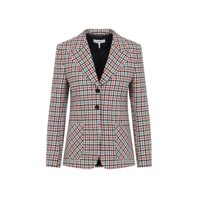 CHLOÉ CHLOÉ TAILORED MULTI-COLORED WOOL AND SILK BLAZER