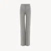 Chloé Tailored Pants In Chiné Wool Grey Size 10 100% Virgin Wool, Horn Bubalus Bubalis, Farmed, Coo India In Gray