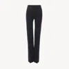 Chloé Tailored Pants In Wool Gabardine Blue Size 6 100% Virgin Wool, Horn Bubalus Bubalis, Farmed, Coo Ind In Animal Print