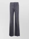 Chloé Tailored Pinstripe Flared Leg Trousers In Gray