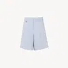 Chloé Short Tailleur En Crêpe De Laine Femme Bleu Taille 36 100% Laine Vierge In Blue