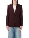 Chloé Suits Sigle Breasted Blazer Jackets Bordeaux In Purple