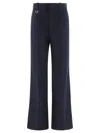 Chloé Tailored  In Wool Grain De Poudre Trousers Blue In Blue