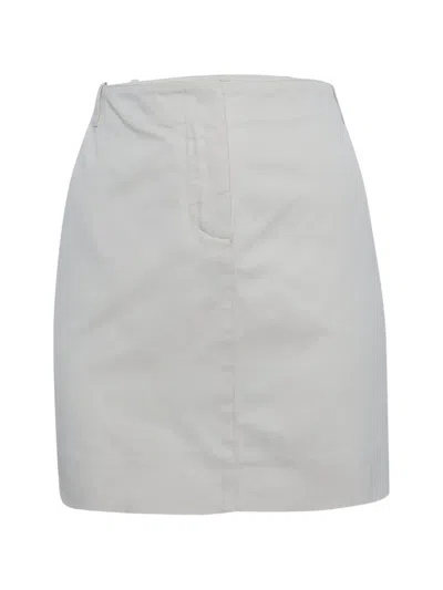 Pre-owned Chloé Tailored Twill Mini Skirt In Neutral