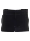 Chloé Tailored Velvet Mini Shorts Trousers Black