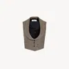 Chloé Prince Of Wales Wool-blend Waistcoat In Multicolor