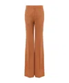 Chloé Chloe Women Pantalone Dalla Gamba Ampia In Cotone Mattone In Brown