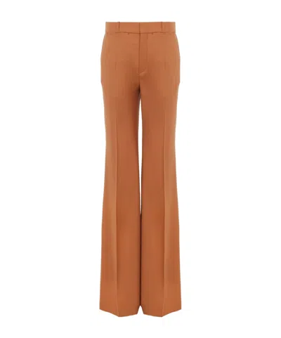 Chloé Tailored Flared Pants In Brown