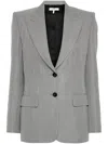 Chloé Tailored Jacket In Wool Grain De Poudre Grey Size 6 100% Wool, Horn Bubalus Bubalis, Farmed, Coo Ind In Grey