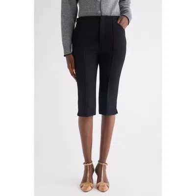 Chloé Tailored Wool Crepe Capri Pants In Black