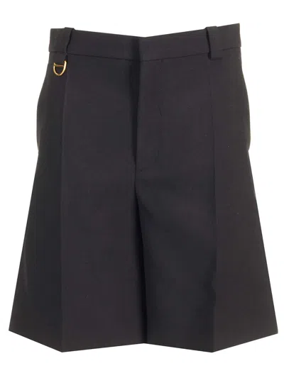 Chloé Tailored Wool Crepe Shorts Trousers Black
