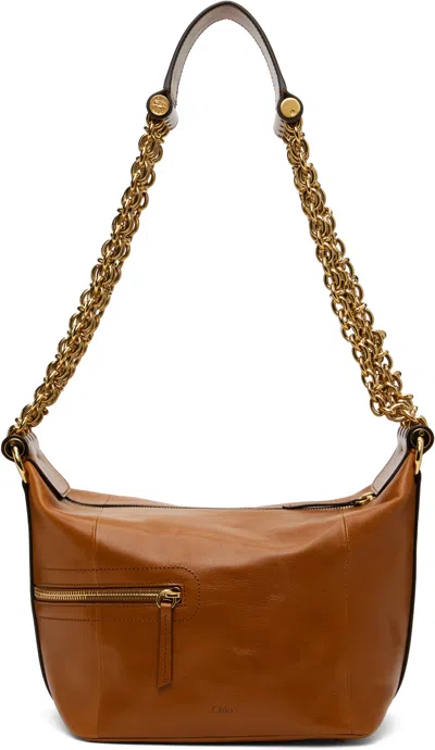 CHLOÉ TAN CAMERA CHAIN BAG